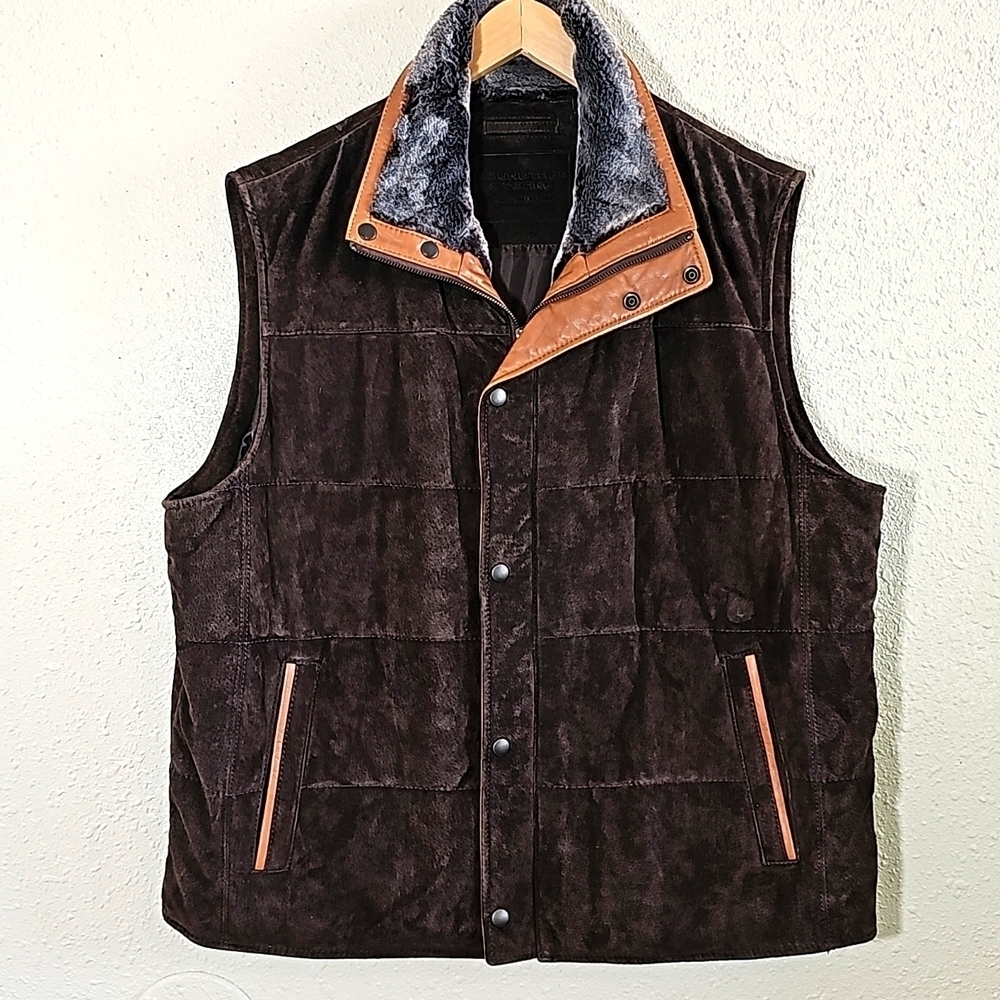 Roundtree & Yorke Suede Leather Vest.